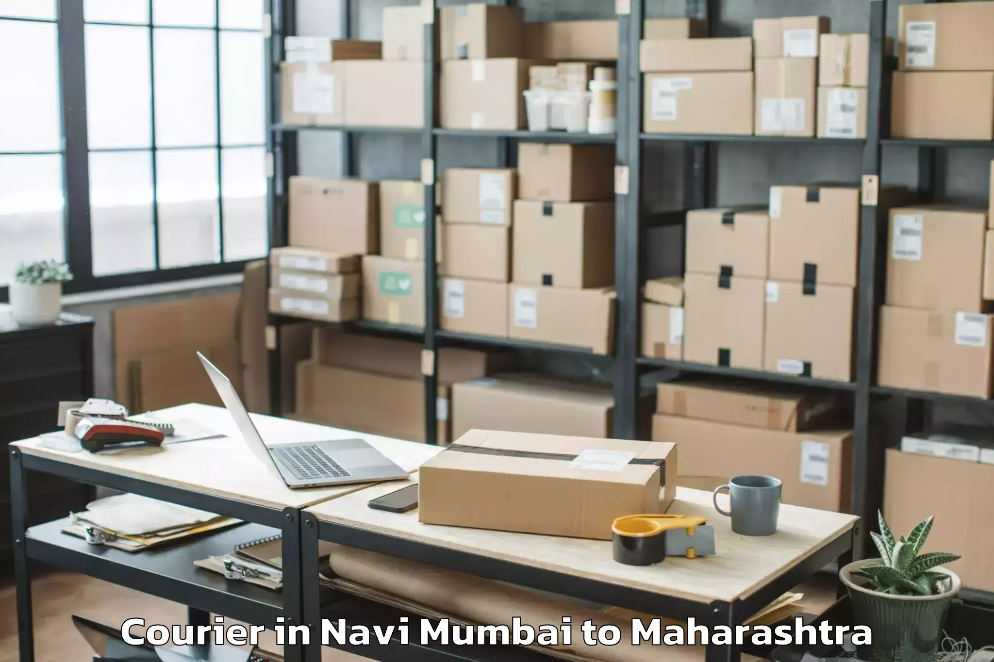 Top Navi Mumbai to Shegaon Courier Available